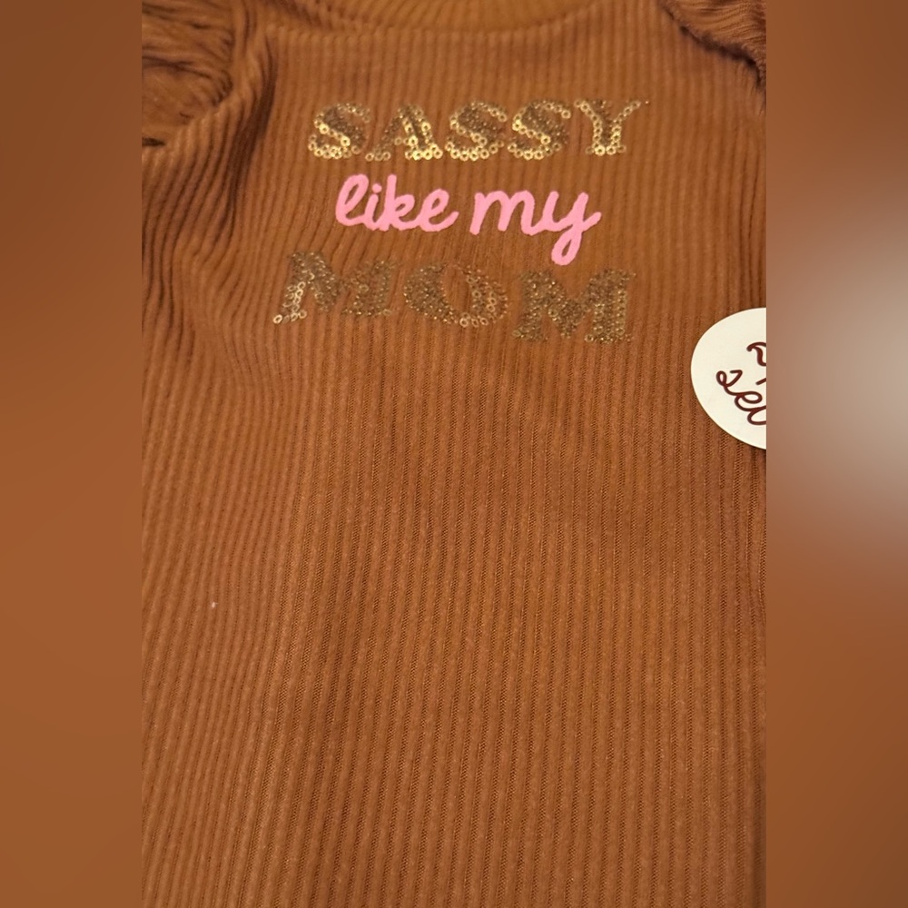 NWT Nannette Kids (Von Maur) Girls 4T “Sassy Like Mom” 2-Piece Outfit + Headband - Picture 6 of 8